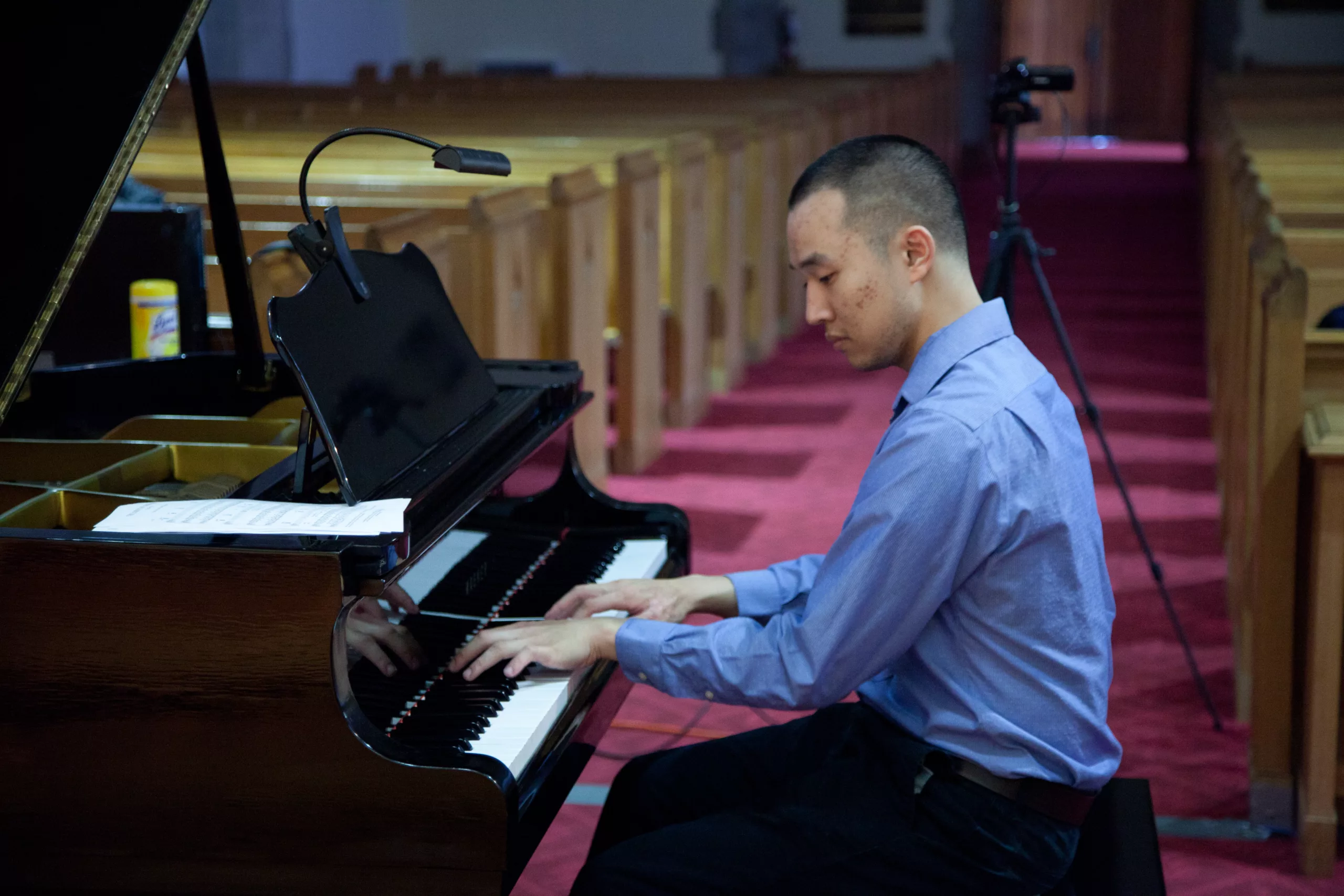 Paul playing piano