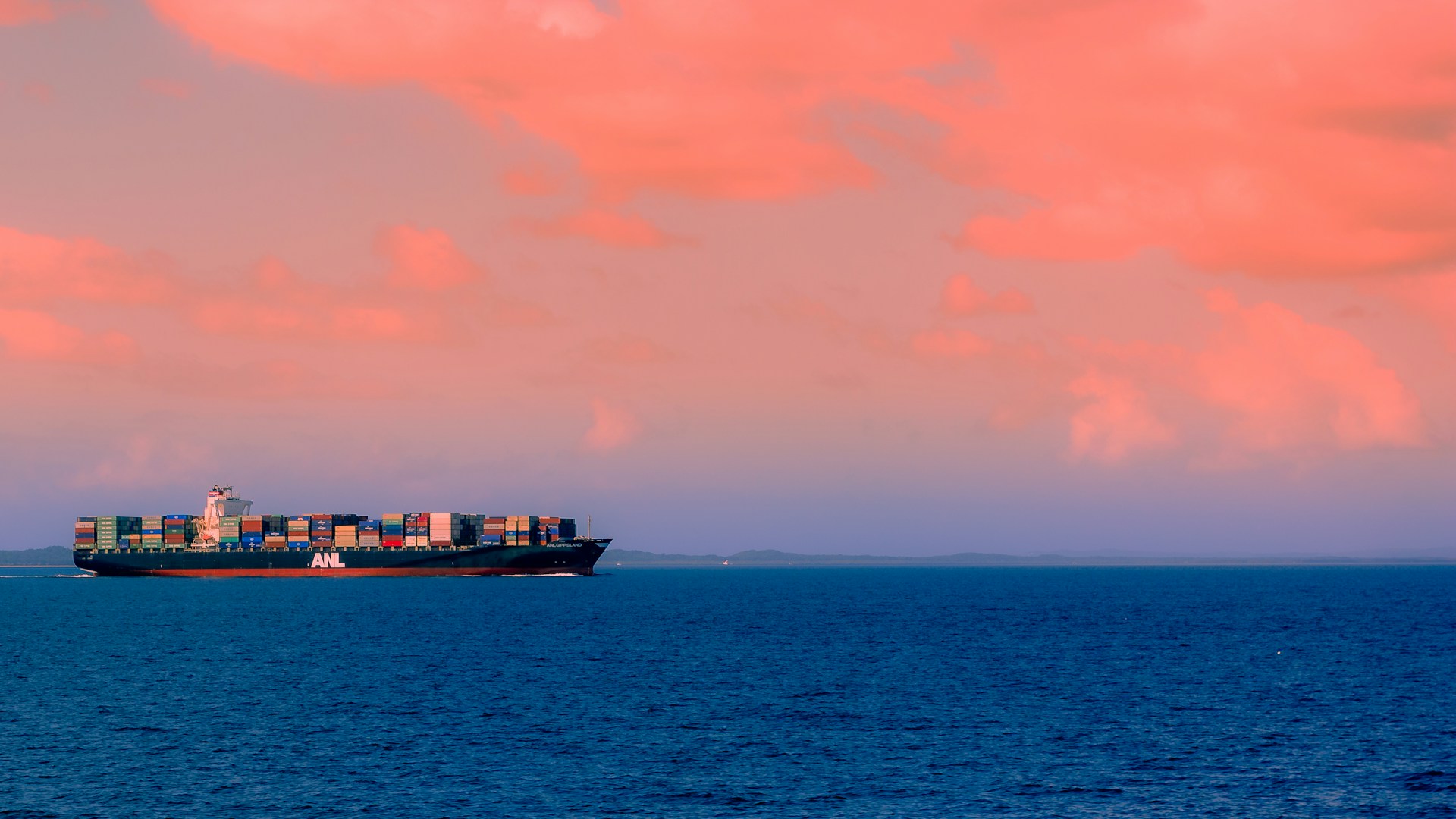 A picture of a cargo ship close to Moreton Island, QLD, Australia by Anastasios Antoniadis