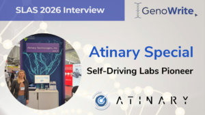 Promotional poster of Atinary Interview at SLAS 2026