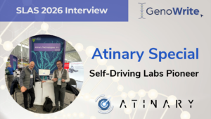 Promotional poster of Atinary Interview at SLAS 2026